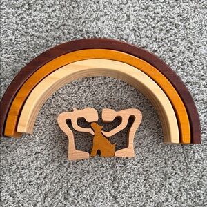 Wooden Rainbow Bridge Table/Shelf Decor